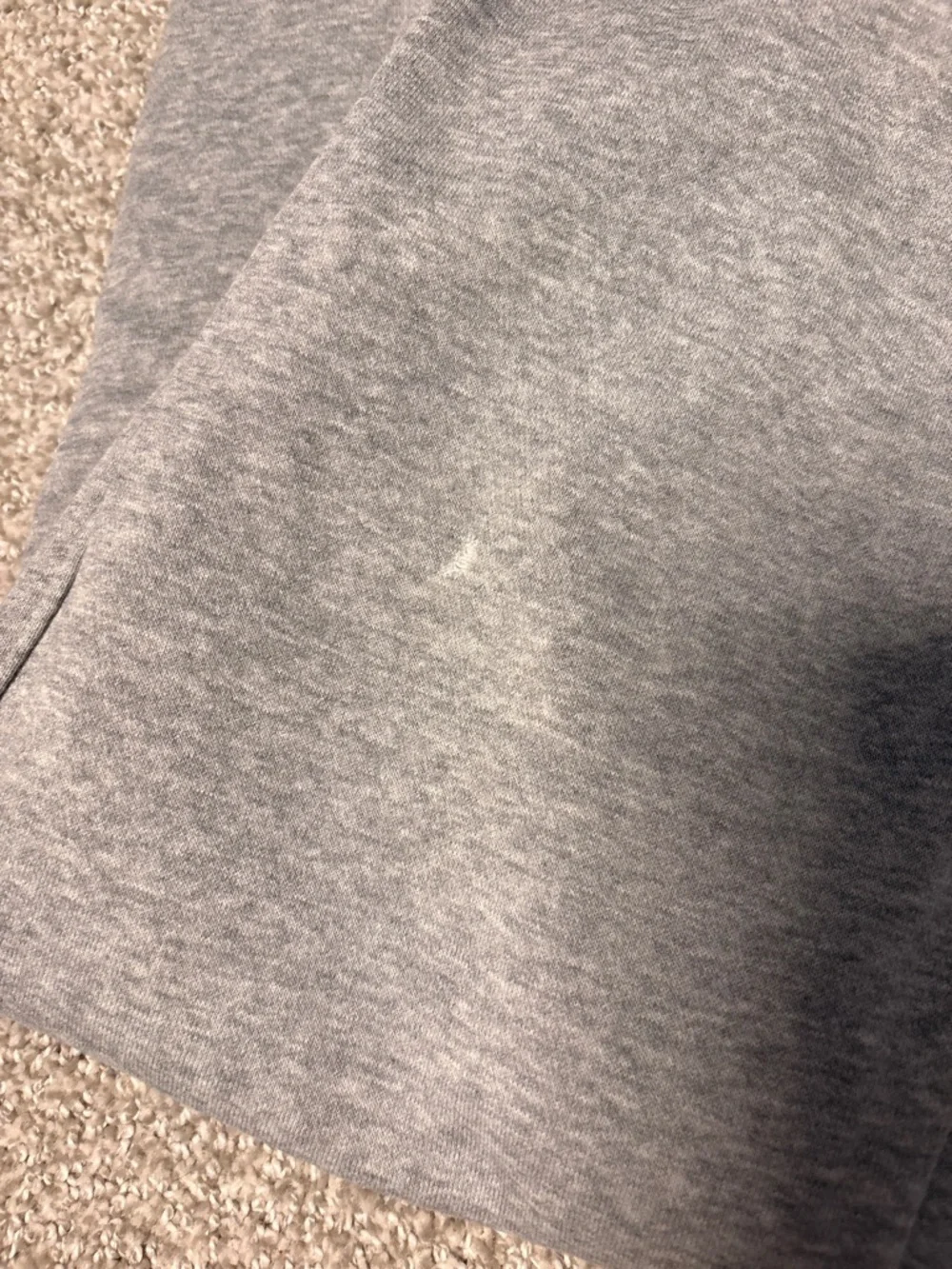Nike Gray Fleece Sweatpants with White Logo - Picture 2 of 4